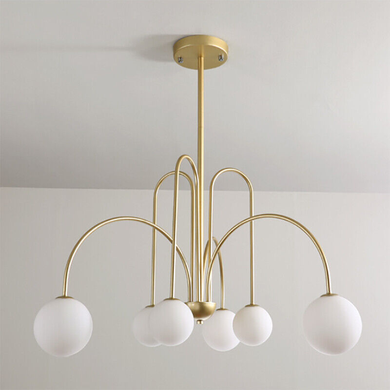 Art Deco Thin Glass Ball Chandelier