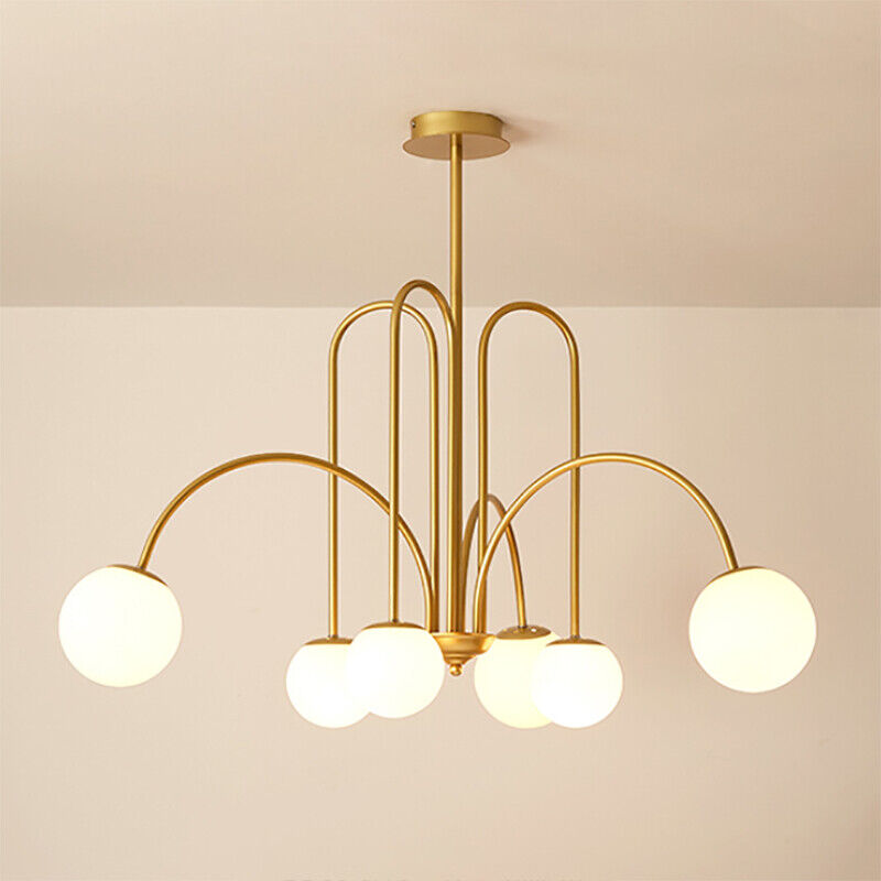 Art Deco Thin Glass Ball Chandelier