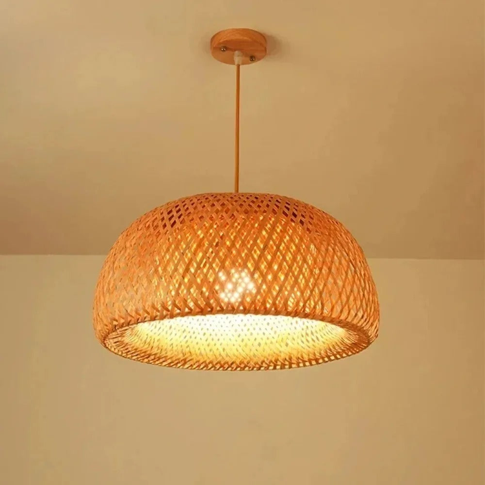 Bamboo Lamp Hand-Knitted Chinese Style Weaving