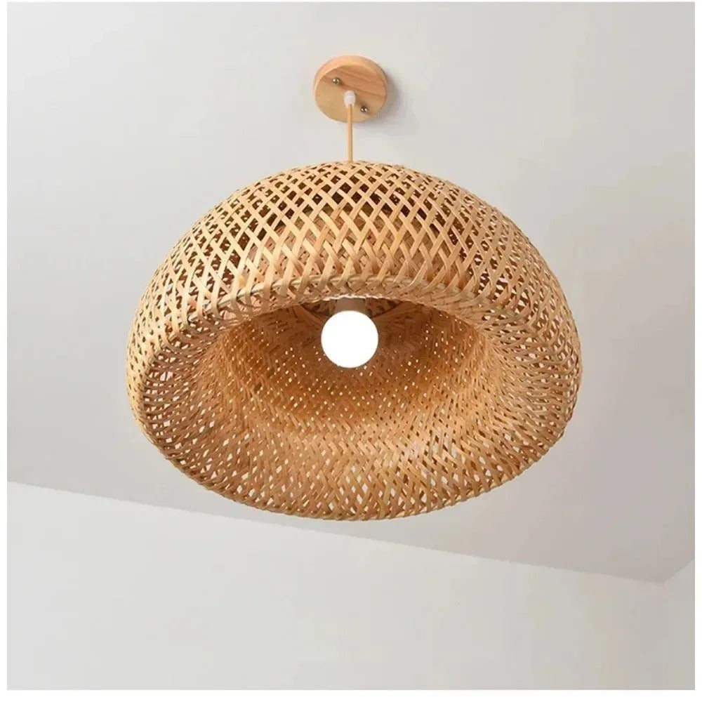 Bamboo Lamp Hand-Knitted Chinese Style Weaving