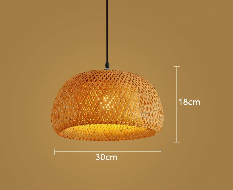 Bamboo Lamp Hand-Knitted Chinese Style Weaving